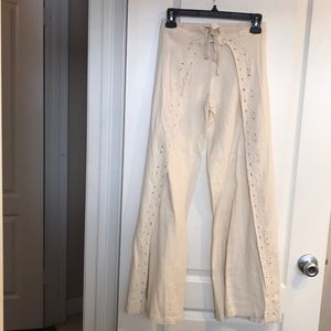Billabong front tie linen pants